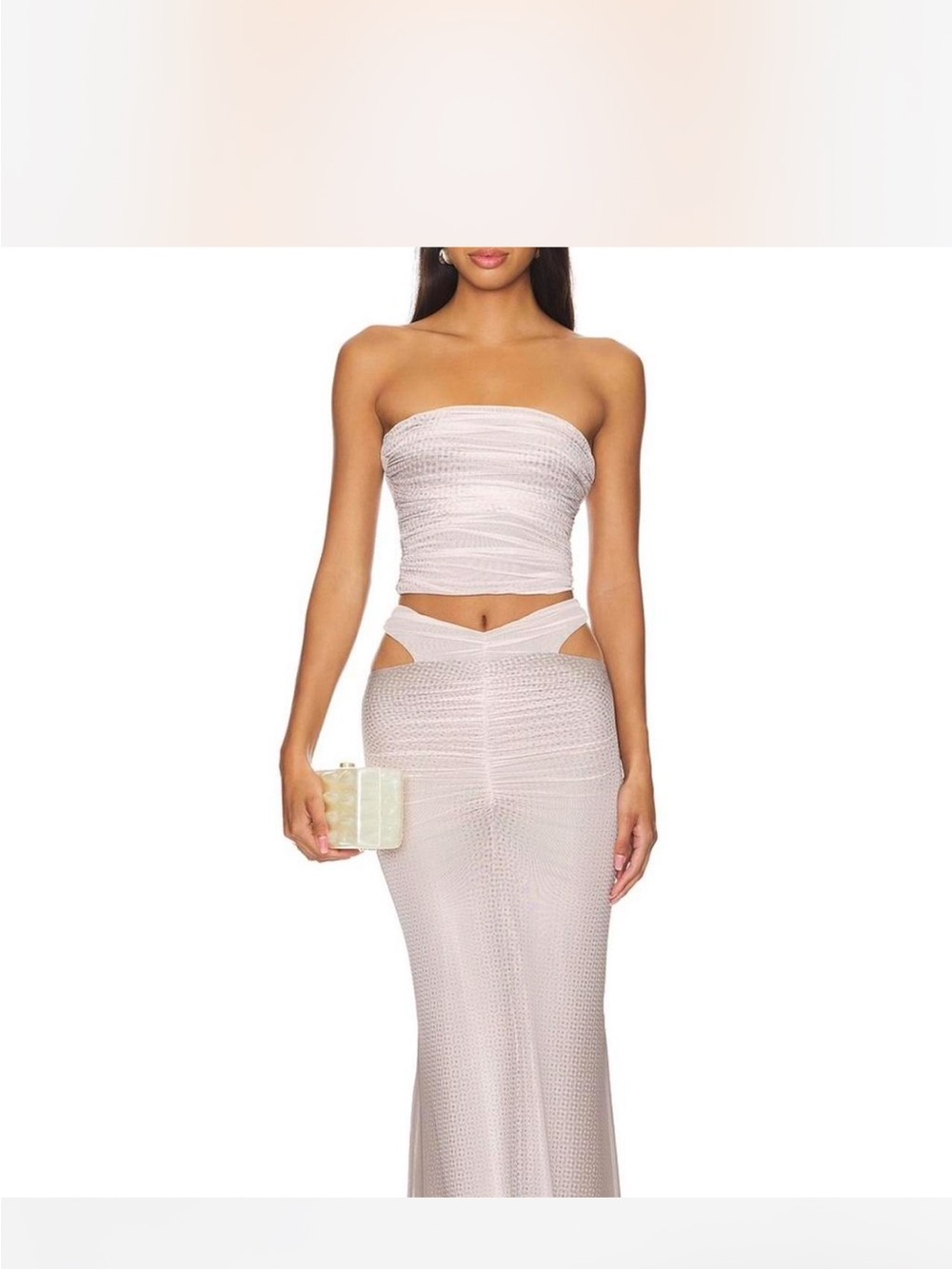 AFRM 2 piece set Pasquina in illusion nude